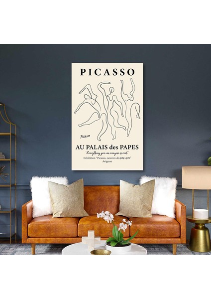 Pablo Picasso Avignon Dans Eden Insan Figürleri Minimal Boho Kanvas Tablo