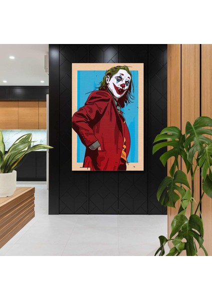 Joker Filmi Yeşil Saçlı Kırmızı Ceketli Kötü Adam Batman Gotham Knavas Tablo