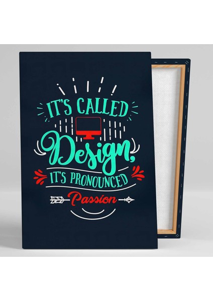 Design Is Passion Kırmızı Yeşil Grafik Tasarım Tutku Kanvas Tablo