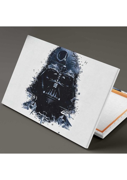 Star Wars Darth Vader ve Uzay Gemileri Kanvas Tablo