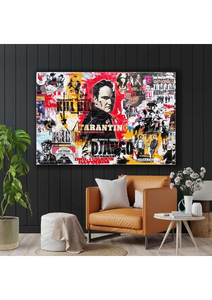 Tarantino Django Kolaj Grafiti Kanvas Tablo