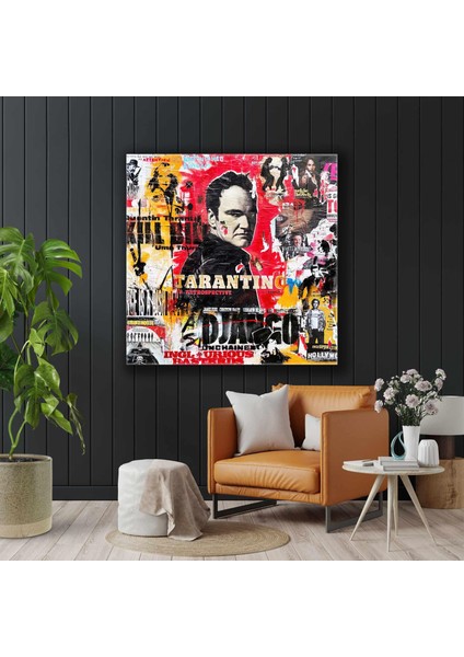 Tarantino Django Kolaj Grafiti Kanvas Tablo