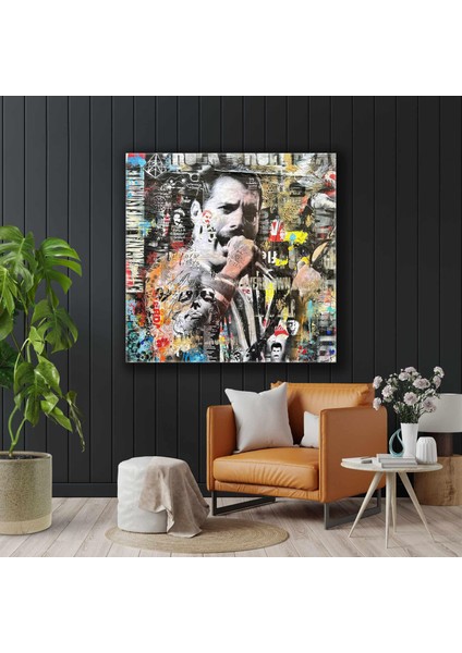 Quenn Rock N Roll Freddie Mercury Grafiti Kanvas Tablo