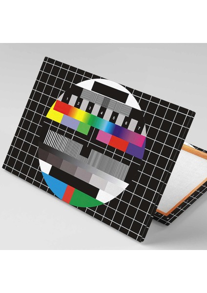 Televizon Test Yayın Ekranı Siyah Kareler Kanvas Tablo fiyatları