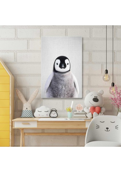 Bebek Penguen Şirin Çocuk Odası Kanvas Tablo