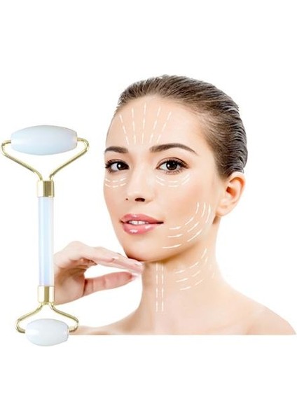 Açık Mavi Yeşim Rulo Yüz Masaj Aracı Doğal Opal Guasha Taş Yüz Anti Aging Terapi Aracı (Yurt Dışından) fiyatları