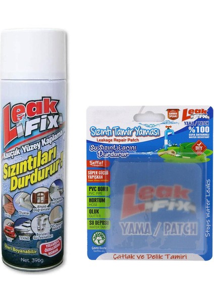 Leak Fix Sızdırmaz Sprey Izolasyon Sızıntı Tamir Yaması 2' Li Set