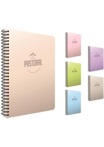 Pastoral 72 Yp. A4 Spiralli Pp. Kapak Defter Çizgili (4 Lü Paket) 3241