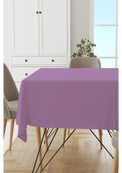 Lila Sade Masa Örtüsü Tay Tüyü Kadife Leke Tutmaz Yıkanabilir Dokuma Kumaş Düz Tek Renk MSO013