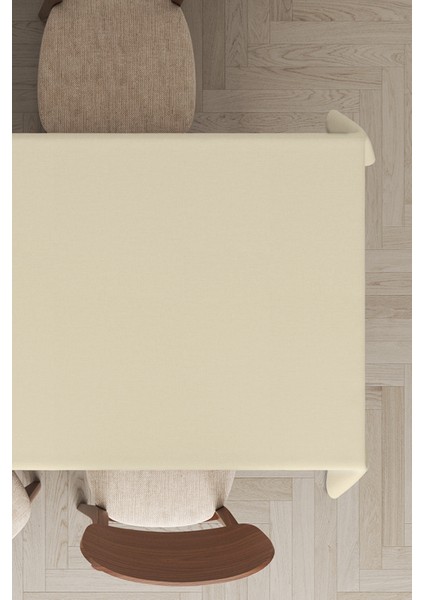 Krem Sade Masa Örtüsü Tay Tüyü Kadife Leke Tutmaz Yıkanabilir Dokuma Kumaş Düz Tek Renk MSO002 fiyatları