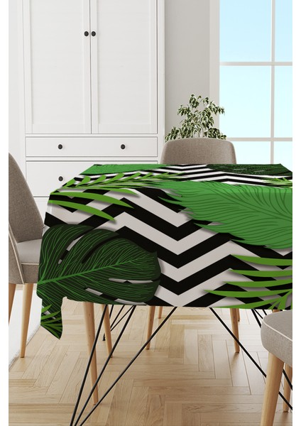 Leke Tutmayan Dokuma Elit Yıkanır Leke Tutmayan Kumaş Yapraklı Masa Örtüsü MSO113