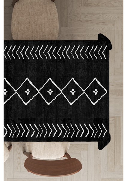 Leke Tutmayan Dokuma Elit Yıkanır Leke Tutmayan Kumaş Moroccan Desen Masa Örtüsü MSO195