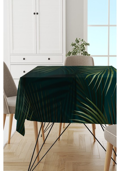 Leke Tutmayan Dokuma Elit Yıkanır Leke Tutmayan Kumaş Yapraklı Masa Örtüsü MSO438