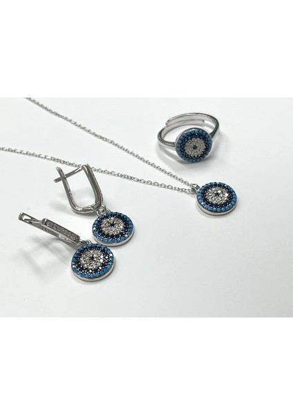 Zirkon Taşlı Nazar Boncuk Set