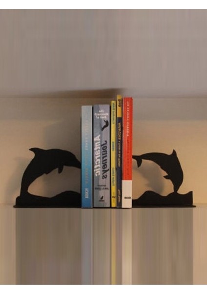 Yunus Balıkları Metal Kitap Tutucu 2'li Takım modelleri
