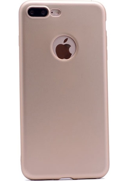 Apple iPhone 7 Plus Kılıf Premier Silikon Kılıf Mat Kılıf Gold