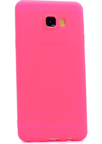 Samsung Galaxy C5 Kılıf Premier Silikon Kılıf+Nano Glass Koruyucu Pembe