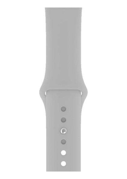 Apsuwa Apple Watch Edition 3 38MM Uyumlu Kordon Mat Jel Silikon Saat Kordonu 38/bb--Gri