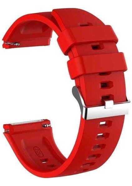 Asus Vivowatch Sp HC-A05 Uyumlu Kordon Gross Silikon Saat Kordonu 22/K26--KIRMIZI