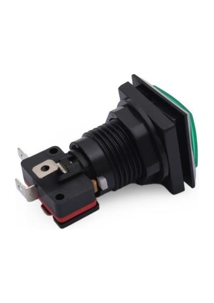 33MM 12V Kare Işıklı Oyun Makinesi Butonu - Yeşil fiyatları