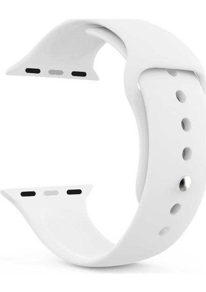 Apple Watch 3 38MM Uyumlu Kordon Yumuşak Lüx Silikon Saat Kordonu 38/aa--Beyaz