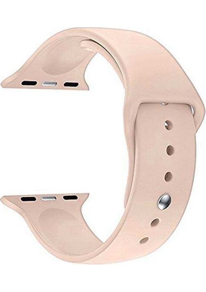 Apsuwa Apple Watch 3 38MM Uyumlu Kordon Yumuşak Lüx Silikon Saat Kordonu 38/aa--Pembe