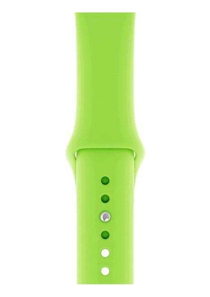 Apple Watch Nike 3 38MM Uyumlu Kordon Mat Jel Silikon Saat Kordonu 38/bb--Neon Yeşil