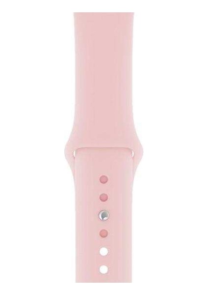 Apsuwa Apple Watch 3 38MM Uyumlu Kordon Mat Jel Silikon Saat Kordonu 38/bb--Kum Pembe
