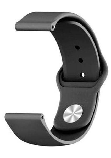 Apsuwa Garmin Forerunner 245 Uyumlu Kordon Lüx Silikon Saat Kordonu Kayış 20/K11-SIYAH