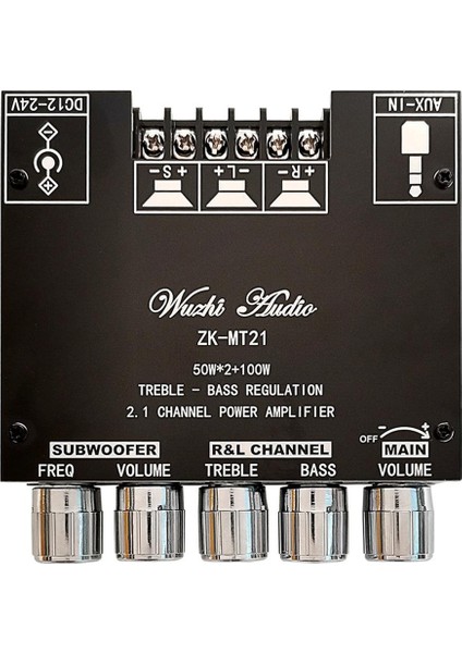 ZK-MT21 2X50W + 100W Bluetooth 5.0 2.1 Kanal Amfi Modülü