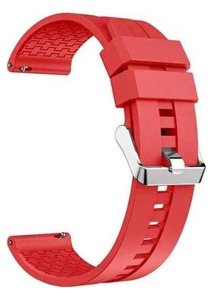 Fossil Gen 5 Julianna Hr Uyumlu Kordon Labyrinth Silikon Saat Kordonu 22/K23--KIRMIZI