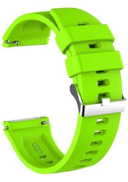 Honor Watch Gs Pro Uyumlu Kordon Gross Silikon Saat Kordonu 22/K26--YEŞIL