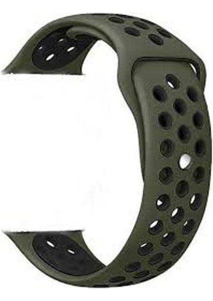 Honor Watch Gs Pro Uyumlu Kordon Delikli Çift Renk Saat Kordonu 22K02--YEŞIL-SIYAH