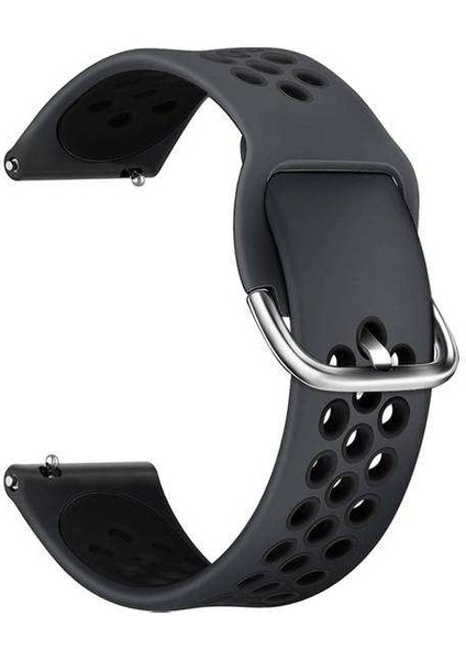 Honor Watch Gs Pro Uyumlu Kordon Ring Sport Saat Kordonu 22/K10--SIYAH