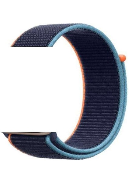 Honor Watch Gs Pro Uyumlu Kordon Cırtcırt Kumaş Saat Kordonu 22/K03--MAVI