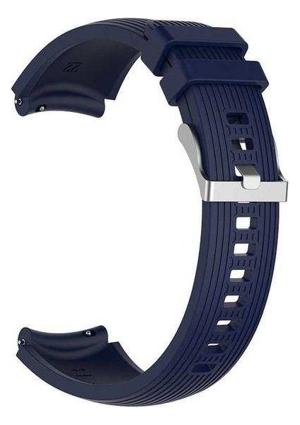 Apsuwa Honor Magicwatch 2 Classic 46MM Uyumlu Kordon Çizgili Silikon Saat Kordonu 22/K18--LACIVERT