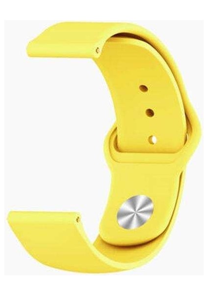 Honor Magicwatch 2 42MM Uyumlu Kordon Lüx Silikon Saat Kordonu Kayış 20/K11-SARI