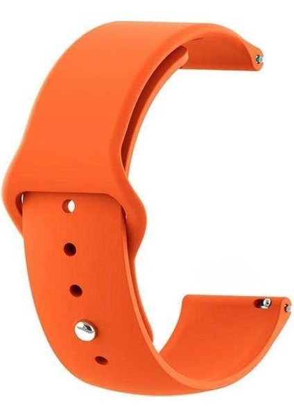 Honor Watch Gs Pro Uyumlu Kordon Mat Jel Silikon Saat Kordonu 22/qq--Turuncu