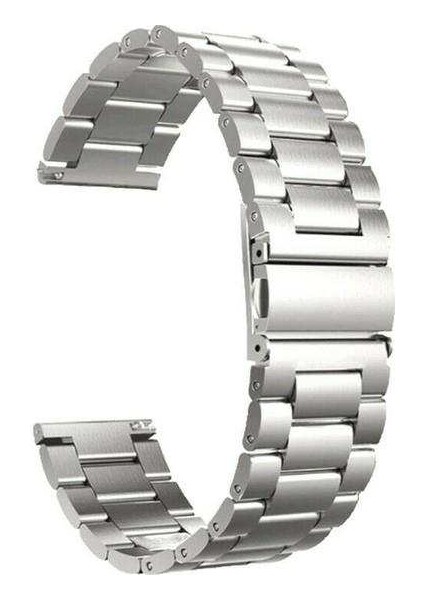 Huawei Watch Gt 2 46MM Uyumlu Kordon Metal Paslanmaz Çelik Saat Kordonu 22/K04--GÜMÜŞ