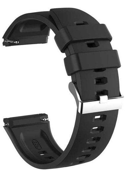 Huawei Watch Gt 2 Porsche Design Uyumlu Kordon Gross Silikon Saat Kordonu 22/K26--SIYAH