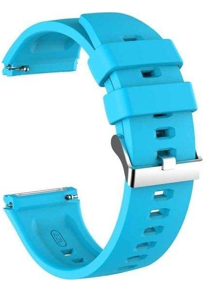 Apsuwa Samsung Galaxy Gear S3 46MM Uyumlu Kordon Gross Silikon Saat Kordonu 22/K26--MAVI