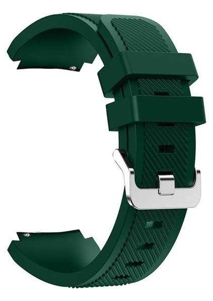 Samsung Galaxy Watch 46MM Uyumlu Kordon Ultimate Silikon Saat Kordonu 22/lm2--Koyu Yeşil