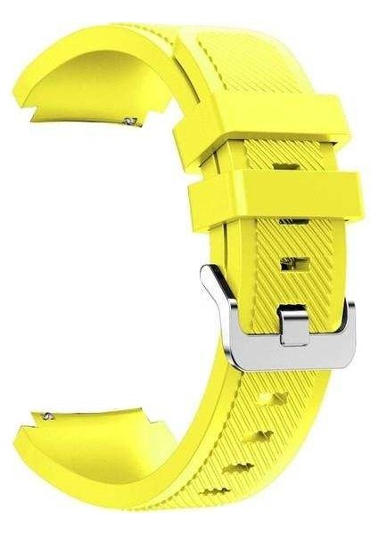 Samsung Galaxy Watch 46MM Uyumlu Kordon Ultimate Silikon Saat Kordonu 22/lm2--Sarı