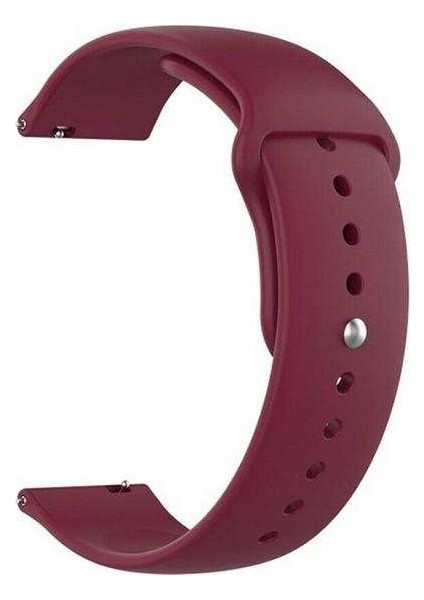 Samsung Gear Sport Uyumlu Kordon Mat Jel Silikon Saat Kordonu 20/qq-Mürdüm