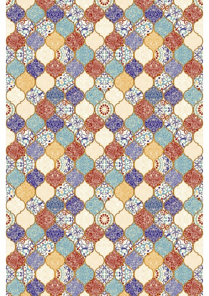 Leke Tutmayan Dokuma Elit Yıkanır Leke Tutmayan Kumaş Çini Desenli Masa Örtüsü MSO200 fiyatları