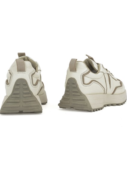Ziya, Kadın Hakiki Deri Sneaker 1231000 4660 Krem modelleri