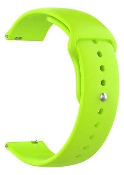 Amazfit Bip Uyumlu Kordon Mat Jel Silikon Saat Kordonu 20/qq-Yeşil