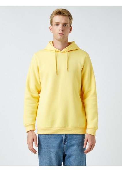 Basic Kapşonlu Sweatshirt