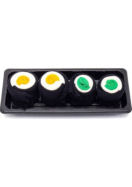 Sushi Maki Salatalık, Maki Oshinko Desenli Unisex Renkli Çorap 2 Çift indirimleri