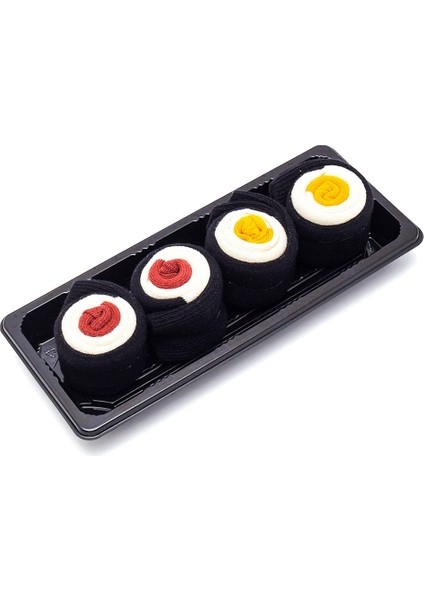 Sushi Maki Tuna, Maki Oshinko Desenli Unisex Renkli Çorap 2 Çift